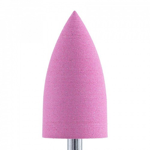 Фреза-полировщик №20, розовая, конус, D10, мягкая (410) 10837