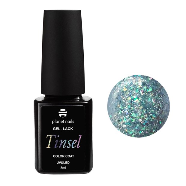 Гель-лак Planet Nails, "Tinsel" - 957, 8мл 10912 - фото 2126
