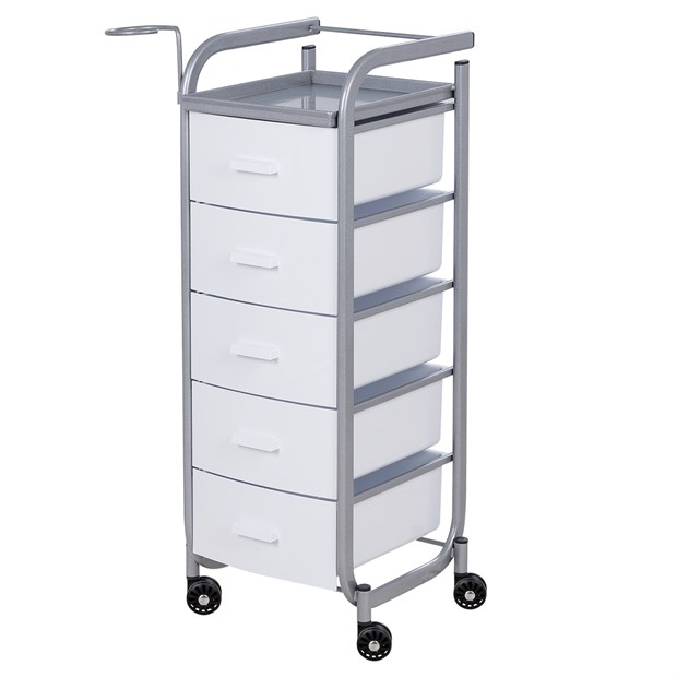 Парикмахерская тележка Арт, серебро каркас 11337 - фото 3341