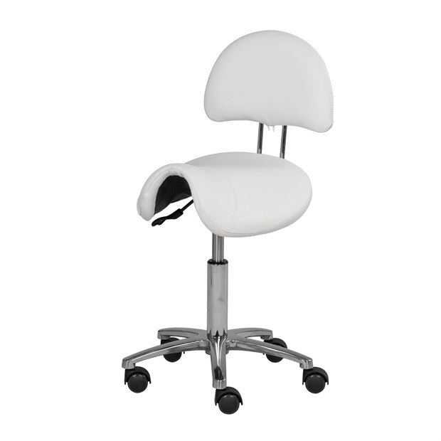 Стул-седло со спинкой МД-901А Белый 11389