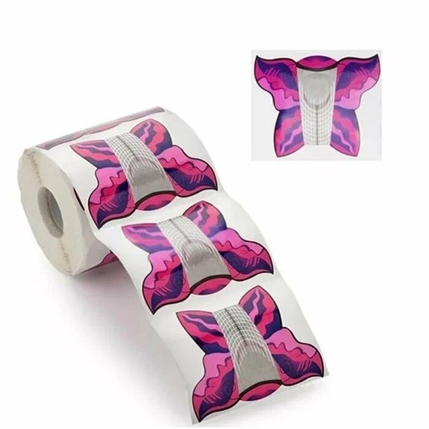 Форма для наращивания бабочка фиолетовая 300 шт 11503