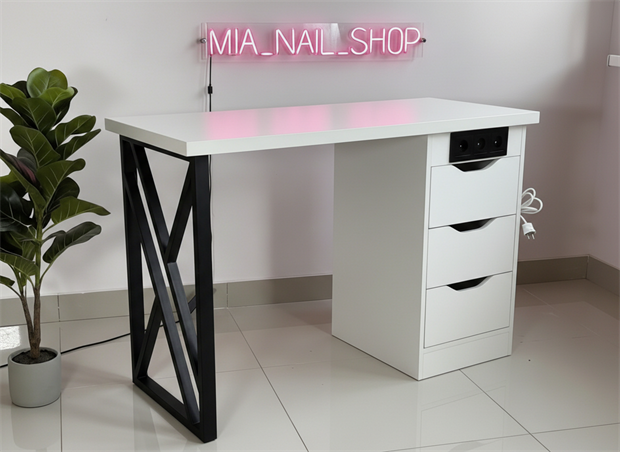 Маникюрный стол Лофт Базовый 3 розетки 11626