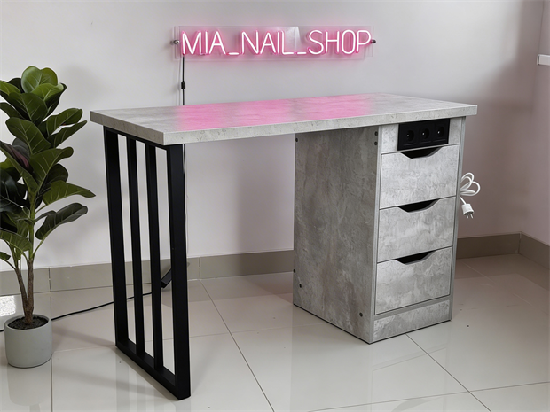 Маникюрный стол Лофт Базовый 3 розетки 11638