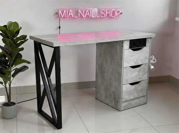 Маникюрный стол Лофт Базовый 3 розетки 11642