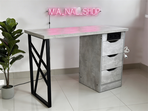 Маникюрный стол Лофт Базовый 3 розетки 11643