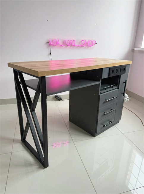 Маникюрный стол Антрацит Базовый 4 розетки 11686