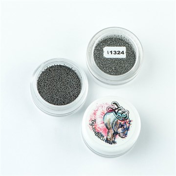 1324 Бульонки металлические чёрные 0.6 мм (10 г) 10560