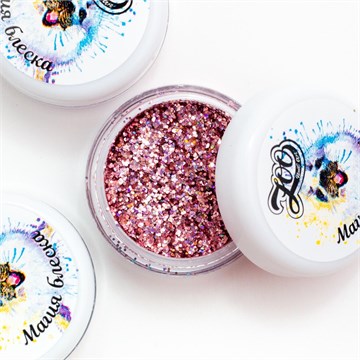 1247 Глиттер голографический "Магия блеска" 2 г розовый 10578