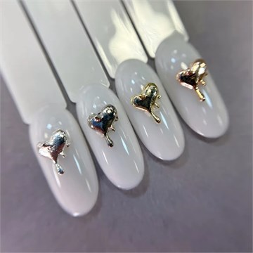 1852 Фигурки объёмные "Сердечки" металл 10 шт 10588