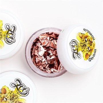 1554 Фольга поталь 14*14 см розовое золото 10599