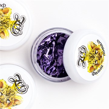 1555 Фольга поталь 14*14 см фиолетовая 10600