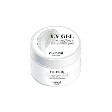 Камуфлирующий УФ-гель для ногтей RuNail №6101 фарфоровый блеск, 30 г 10905