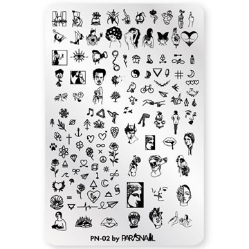 ParisNail Пластина для стемпинга PN-02 (9.5*14.5 см) 10988