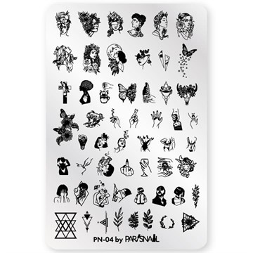 ParisNail Пластина для стемпинга PN-04 (9.5*14.5 см) 10990