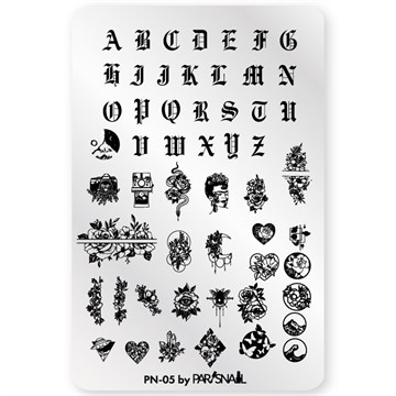 ParisNail Пластина для стемпинга PN-05 (9.5*14.5 см) 10991