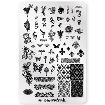 ParisNail Пластина для стемпинга PN-10 (9.5*14.5 см) 10995
