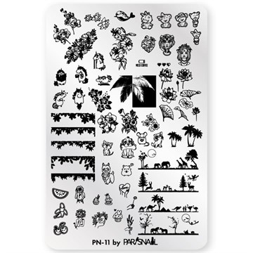 ParisNail Пластина для стемпинга PN-11 (9.5*14.5 см) 10996