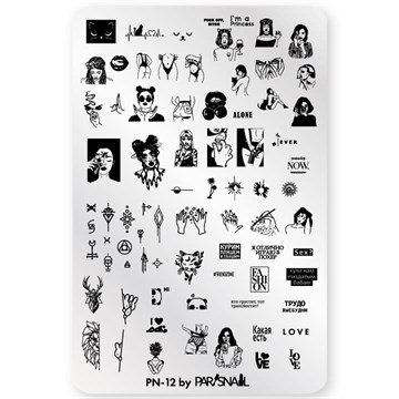 ParisNail Пластина для стемпинга PN-12 (9.5*14.5 см) 10997