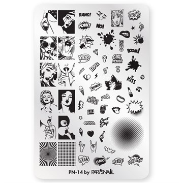 ParisNail Пластина для стемпинга PN-14 (9.5*14.5 см) 10999