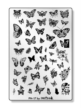 ParisNail Пластина для стемпинга PN-17 (9.5*14.5 см) 11002