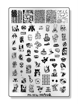 ParisNail Пластина для стемпинга PN-18 (9.5*14.5 см) 11003