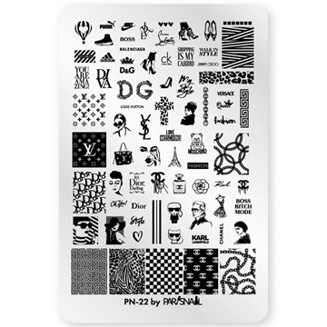 Пластина для стемпинга PN-22 (9,6*14,5 см) ParisNail 11005