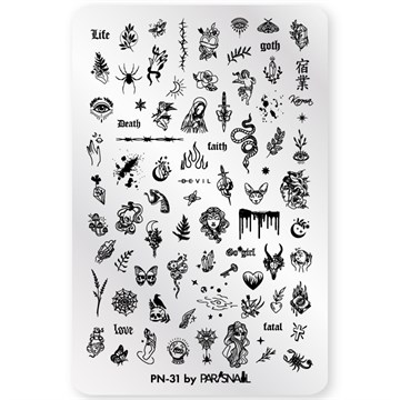 Пластина для стемпинга PN-31 (9.5*14.5 см) ParisNail 11010