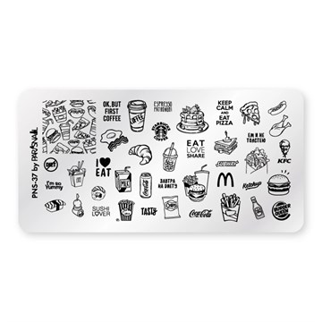 Пластина для стемпинга PNS-37 (6*12 см) ParisNail 11012