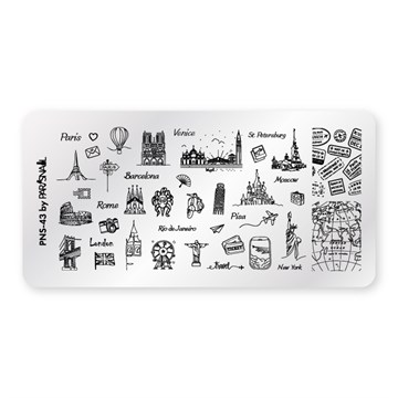 Пластина для стемпинга PNS-43 (6*12 см) ParisNail 11019