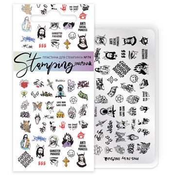 ParisNail Пластина для стемпинга PNS-74 (6*12 см) 11030