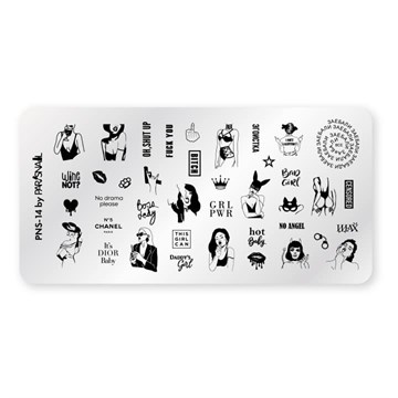 Пластина для стемпинга PNS-14 (6*12 см) ParisNail 11032