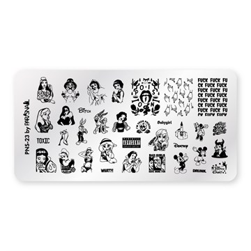 Пластина для стемпинга PNS-23 (6*12 см) ParisNail 11034