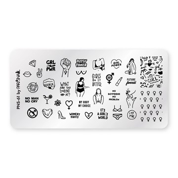 Пластина для стемпинга PNS-61 (6*12 см) ParisNail 11041