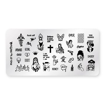 Пластина для стемпинга PNS-57 (6*12 см) ParisNail 11044