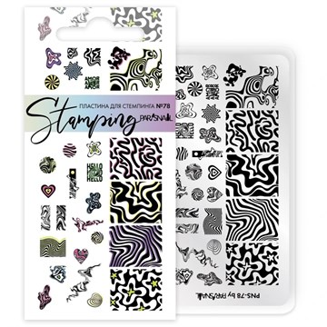 Пластина для стемпинга PNS-78 (6*12 см) ParisNail 11048