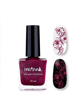ParisNail Лак для стемпинга Metallic, 10 мл (№15 (Пурпурный)) 11072