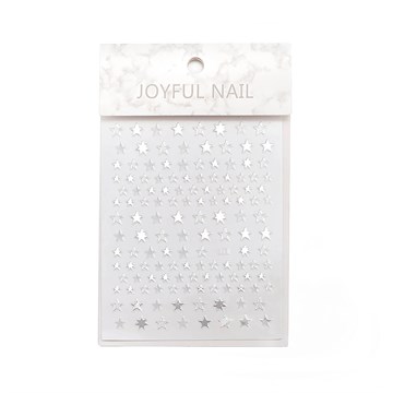 Zoo Nail Art Наклейки металлизированные Звездочки, №1384 серебро 11221