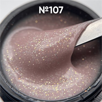 Гель моделирующий камуфлирующий с блестками №107 15мл 11237
