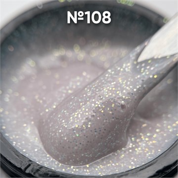 Гель моделирующий камуфлирующий с блестками №108 15мл 11238