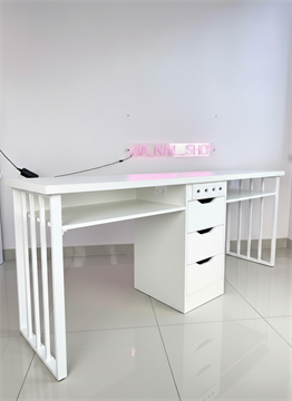 Стол двойной 2 метра Белый Базовый 8 розеток 11667