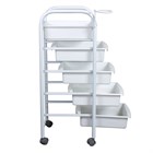 Тележка парикмахерская М-01, каркас белый 11327 - фото 3286