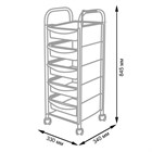 Тележка парикмахерская М-01, каркас белый 11327 - фото 3289