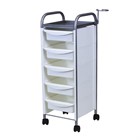 Тележка парикмахерская М-02, каркас серебро 11328 - фото 3292