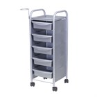 Тележка парикмахерская М-02, каркас серебро 11328 - фото 3293