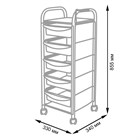 Тележка парикмахерская М-02, каркас серебро 11328 - фото 3294