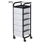 Парикмахерская тележка Арт, чёрный каркас 11336 - фото 3338