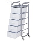 Парикмахерская тележка Арт, серебро каркас 11337 - фото 3342