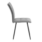 Комплект кресло + стул Bari LT, флок , серый/черный, 29, 41х55х89 см 11490