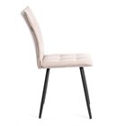 Комплект кресло + стул Bari LT, флок , бежевый/черный, 7, 41х55х89 см 11491