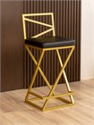 Полубарный стул с мягким сиденьем Тахо золотой/черный 11501